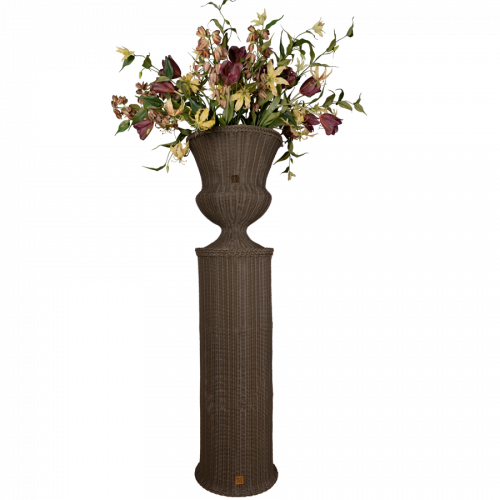 Vase auf Podest MEDICI olivgrün