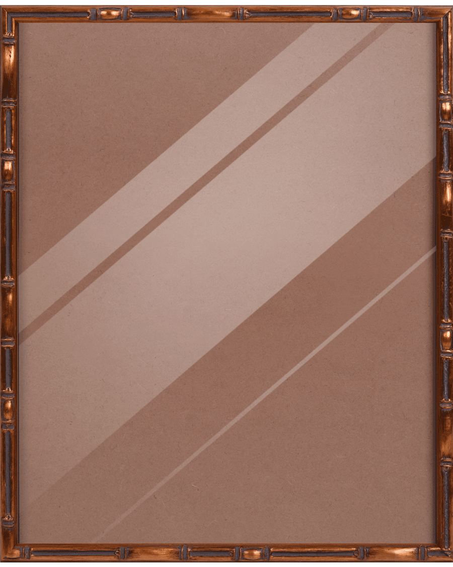 Rahmen mit entspiegeltem Glas Bambus Optik Bronze Farbton, 40 x 50 cm