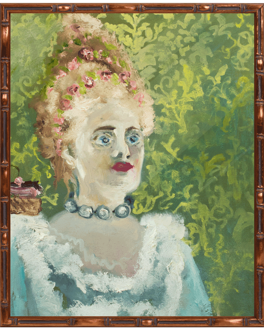 königin von frankreich Marie-Antoinette von Österreich-Lothringen auf dem Bild gemalt, 40x50 cm